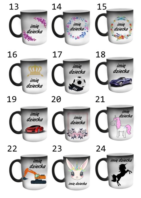 Kubek magiczny z imieniem dziecka prezent dla chłopca dziewczynki kolegi