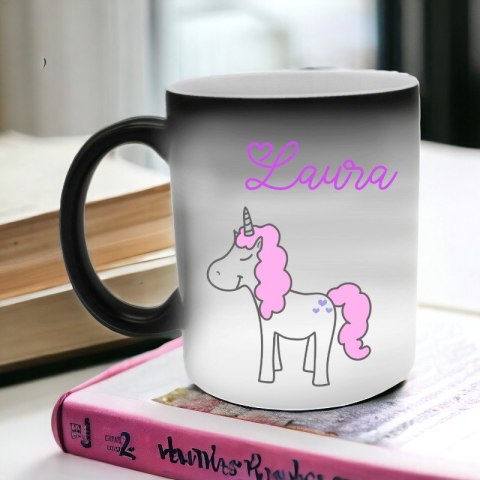 Kubek magiczny z imieniem dziecka prezent dla chłopca dziewczynki