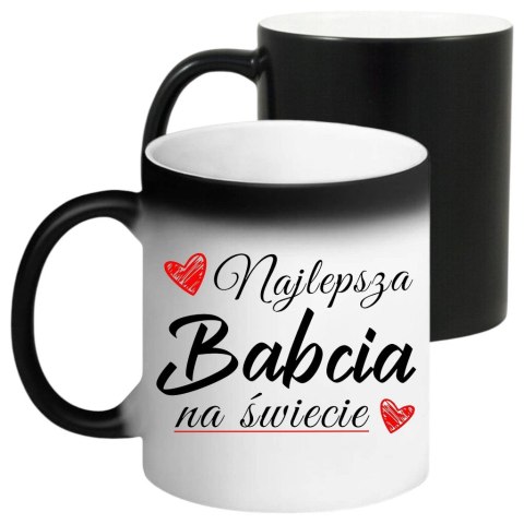 Kubek magiczny z nadrukiem prezent na Dzień Babci urodziny babcia