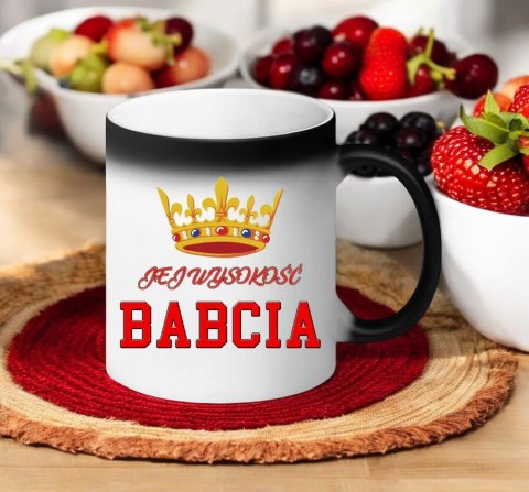 Kubek magiczny z nadrukiem prezent na Dzień Babci urodziny babcia