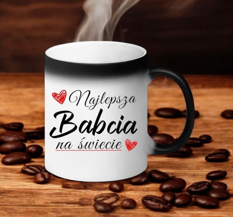 Kubek magiczny z nadrukiem prezent na Dzień Babci urodziny babcia