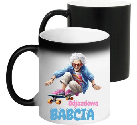 Kubek magiczny z nadrukiem prezent na Dzień Babci urodziny babcia