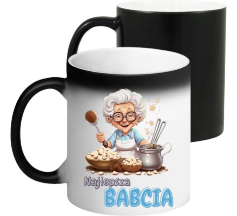 Kubek magiczny z nadrukiem prezent na Dzień Babci urodziny babcia