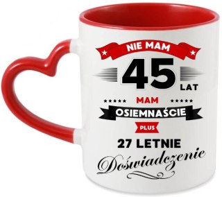 Kubek śmieszny prezent na 45 urodziny dla kobiety żony mamy