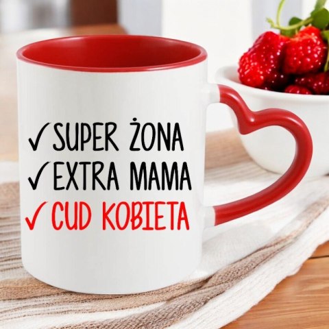 Kubek z nadrukiem prezent dla żony mamy Dzień Kobiet urodziny