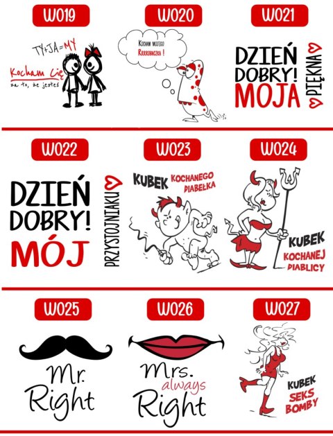 Kubek z nadrukiem prezent dla żony na Walentynki Dzień Kobiet urodziny