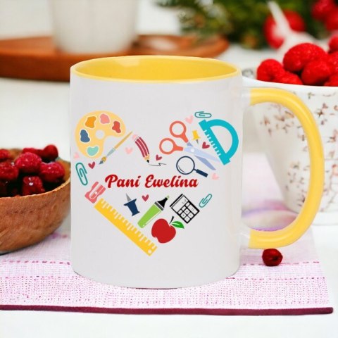 Kubek z imieniem prezent na Dzień nauczyciela wychowawcy przedszkolanki