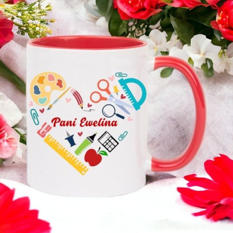 Kubek z imieniem prezent na Dzień nauczyciela wychowawcy przedszkolanki