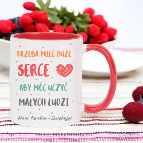 Kubek z imieniem prezent na Dzień nauczyciela wychowawcy przedszkolanki