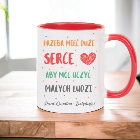 Kubek z imieniem prezent na Dzień nauczyciela wychowawcy przedszkolanki