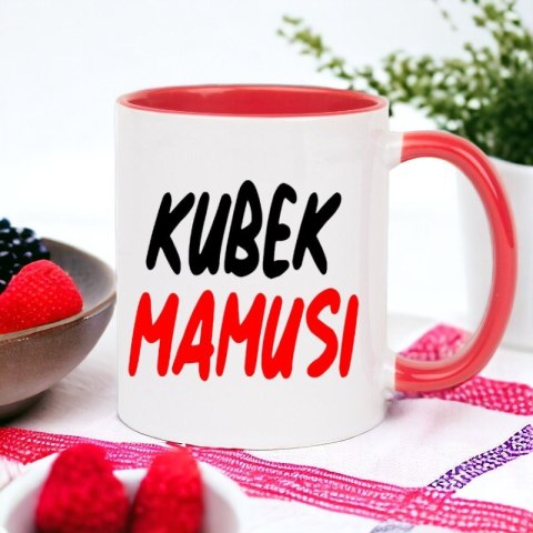 Kubek z nadrukiem prezent na DZIEŃ MATKI dla MAMY biało/czerwony Kubek z nadrukiem prezent na DZIEŃ MATKI dla MAMY biało/czerwony