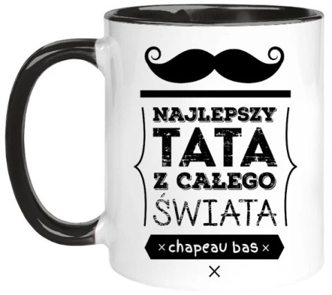 Kubek z nadrukiem prezent na DZIEŃ OJCA dla TATY biało/czarny