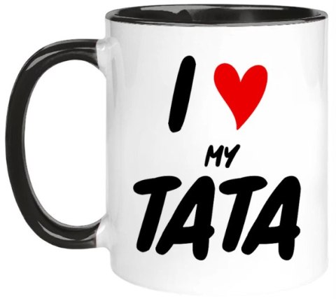 Kubek z nadrukiem prezent na DZIEŃ OJCA dla TATY biało/czarny