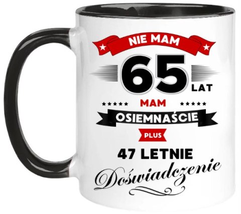 Kubek z nadrukiem śmieszny prezent na 65 URODZINY