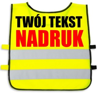 KAMIZELKA ODBLASKOWA DZIECIĘCA Z DOWOLNYM NADRUKIEM DLA DZIECKA #