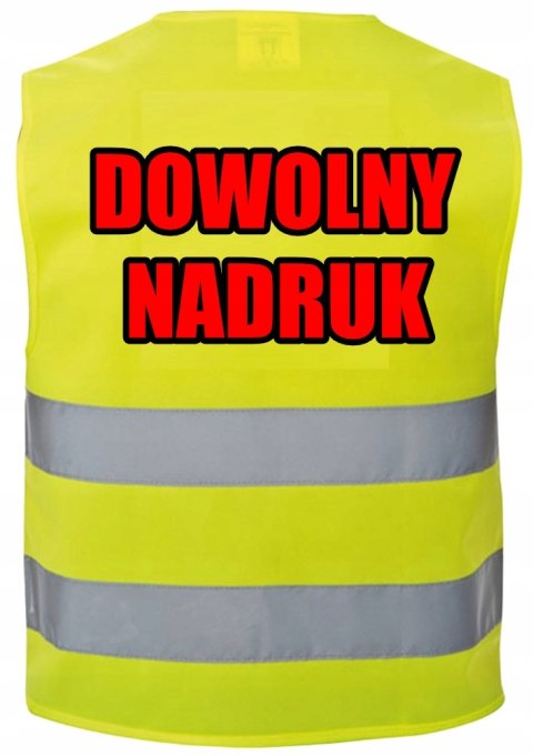 KAMIZELKA ODBLASKOWA PREMIUM Z DOWOLNYM NADRUKIEM XXL #