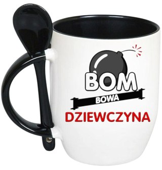 Kubek z łyżeczką prezent Dzień Kobiet dla koleżanki dziewczyny mamy wzory