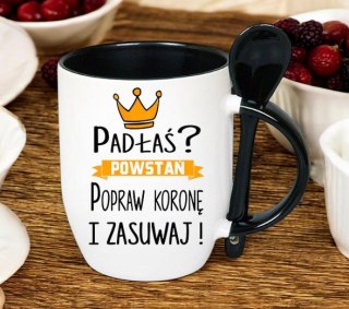 Kubek z łyżeczką prezent Dzień Kobiet dla koleżanki dziewczyny mamy wzory