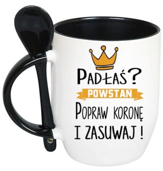 Kubek z łyżeczką prezent Dzień Kobiet dla koleżanki dziewczyny mamy wzory