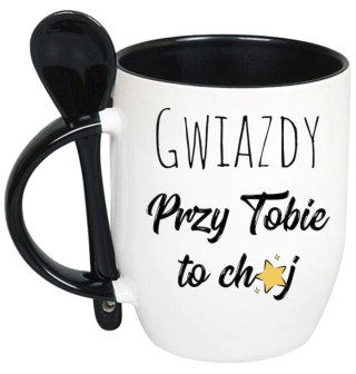 Kubek z łyżeczką prezent Dzień Kobiet dla koleżanki dziewczyny mamy wzory