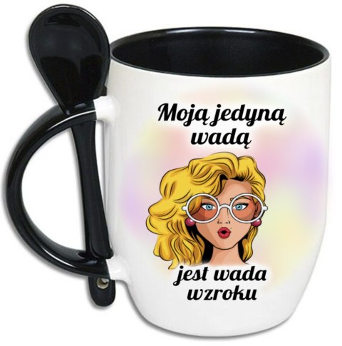 Kubek z łyżeczką prezent Dzień Kobiet dla koleżanki dziewczyny mamy wzory