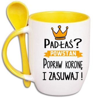 Kubek z łyżeczką prezent Dzień Kobiet dla koleżanki dziewczyny mamy wzory