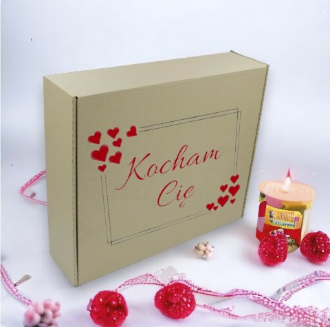 PUDEŁKO OZDOBNE Z ŻYCZENIAMI NADRUK KARTON NA PODUSZKĘ 40x34x10 RÓŻNE WZORY