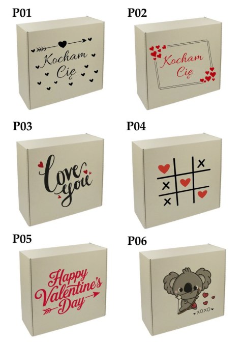 PUDEŁKO OZDOBNE Z ŻYCZENIAMI NADRUK KARTON NA PODUSZKĘ 40x34x10 RÓŻNE WZORY