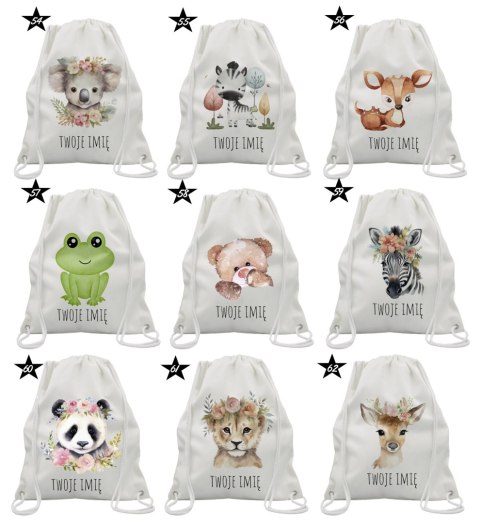 Worek na buty kapcie plecak gruby mocny premium do szkoły przedszkola