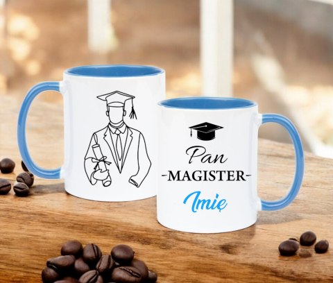 Kubek premium z nadrukiem prezent pan magister imię oryginalny upominek