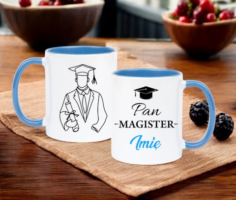 Kubek premium z nadrukiem prezent pan magister imię oryginalny upominek