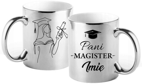 Kubek premium z nadrukiem prezent pani magister imię oryginalny upominek