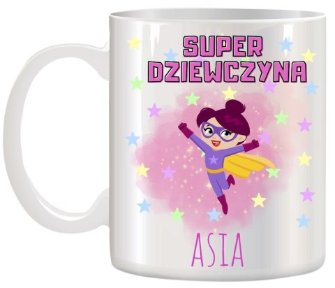 KUBEK PREZENT DLA DZIEWCZYNY KOLEŻANKI Z IMIENIEM URODZINY DZIEŃ KOBIET #