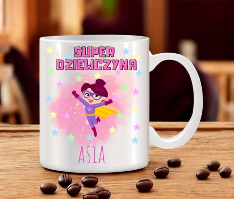 KUBEK PREZENT DLA DZIEWCZYNY KOLEŻANKI Z IMIENIEM URODZINY DZIEŃ KOBIET #
