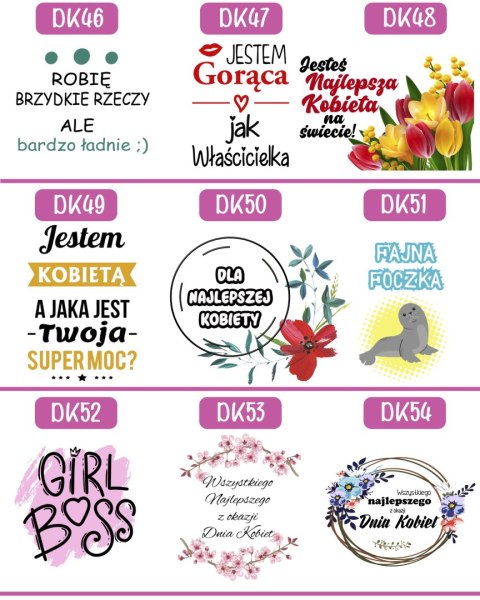 Kubek z łyżeczką prezent Dzień Kobiet dla koleżanki dziewczyny mamy wzory