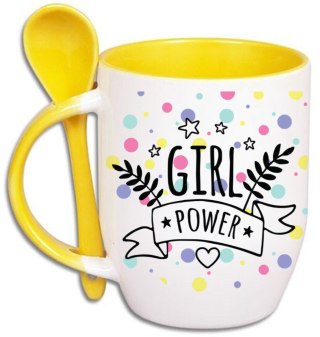 Kubek z łyżeczką prezent Dzień Kobiet dla koleżanki dziewczyny mamy wzory
