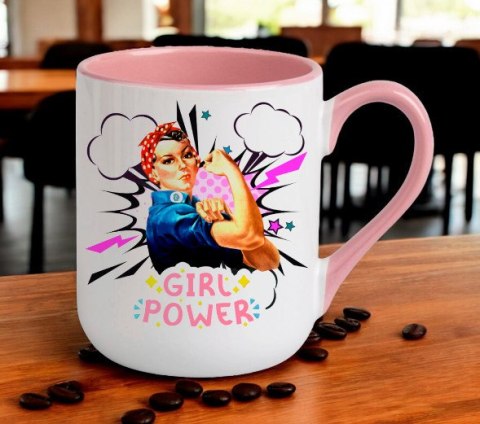 Kubek z nadrukiem prezent dla koleżanki dziewczyny żony mamy Dzień Kobiet