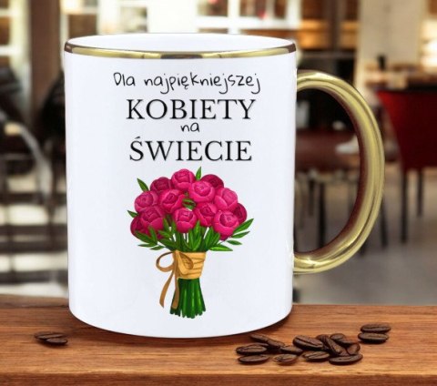 Kubek z nadrukiem prezent dla koleżanki dziewczyny żony mamy Dzień Kobiet