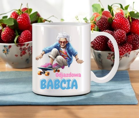 Kubek z nadrukiem śmieszny prezent Dzień Babci urodziny imieniny babcia