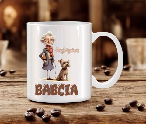 Kubek z nadrukiem śmieszny prezent Dzień Babci urodziny imieniny babcia