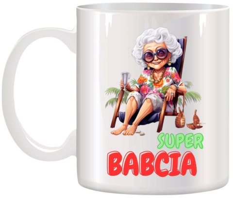 Kubek z nadrukiem śmieszny prezent Dzień Babci urodziny imieniny babcia