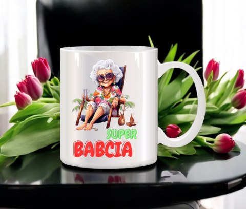 Kubek z nadrukiem śmieszny prezent Dzień Babci urodziny imieniny babcia