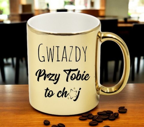 Kubek złoty premium prezent dla żony koleżanki dziewczyny urodziny