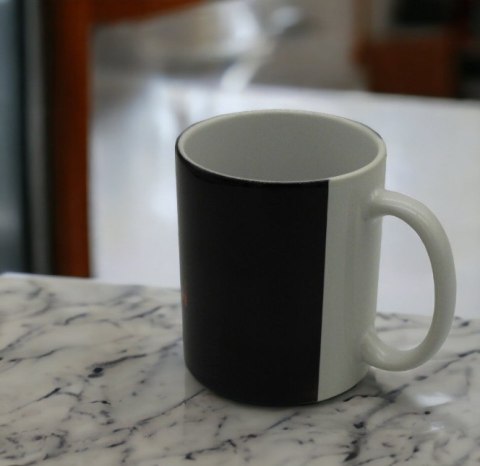 KUBEK CERAMICZNY 330 ml CZARNO-BIAŁY 1szt