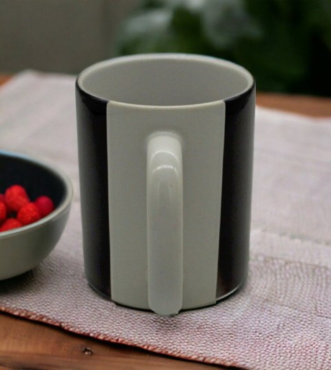 KUBEK CERAMICZNY 330 ml CZARNO-BIAŁY 1szt