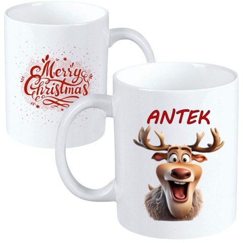 Kubek z nadrukiem imieniem prezent mikołajki święta Boże Narodzenie imię