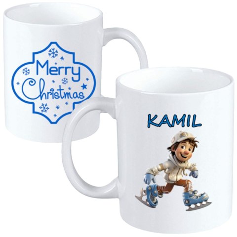 Kubek z nadrukiem imieniem prezent mikołajki święta Boże Narodzenie imię