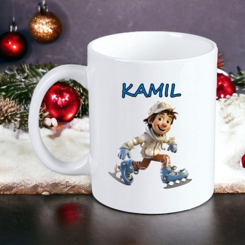 Kubek z nadrukiem imieniem prezent mikołajki święta Boże Narodzenie imię