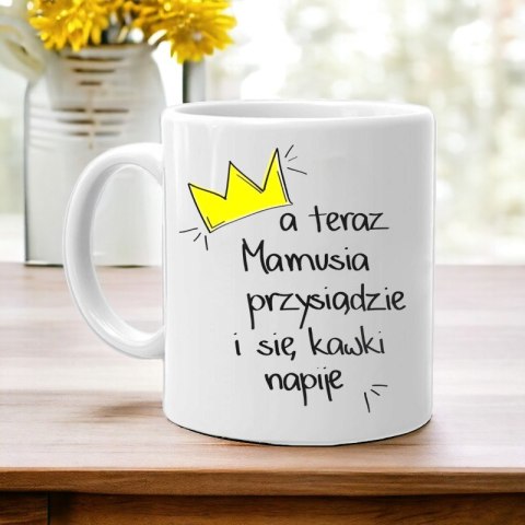 Kubek z nadrukiem śmieszny prezent dla mamy urodziny imieniny Dzień Matki