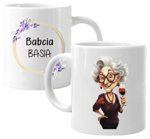 Kubek z nadrukiem śmieszny prezent Dzień Babci urodziny imieniny babcia